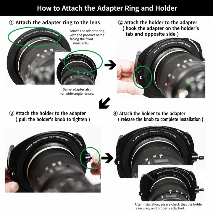 KANI HT100IV Magnetic Adapter Ring (52mm to 95mm)