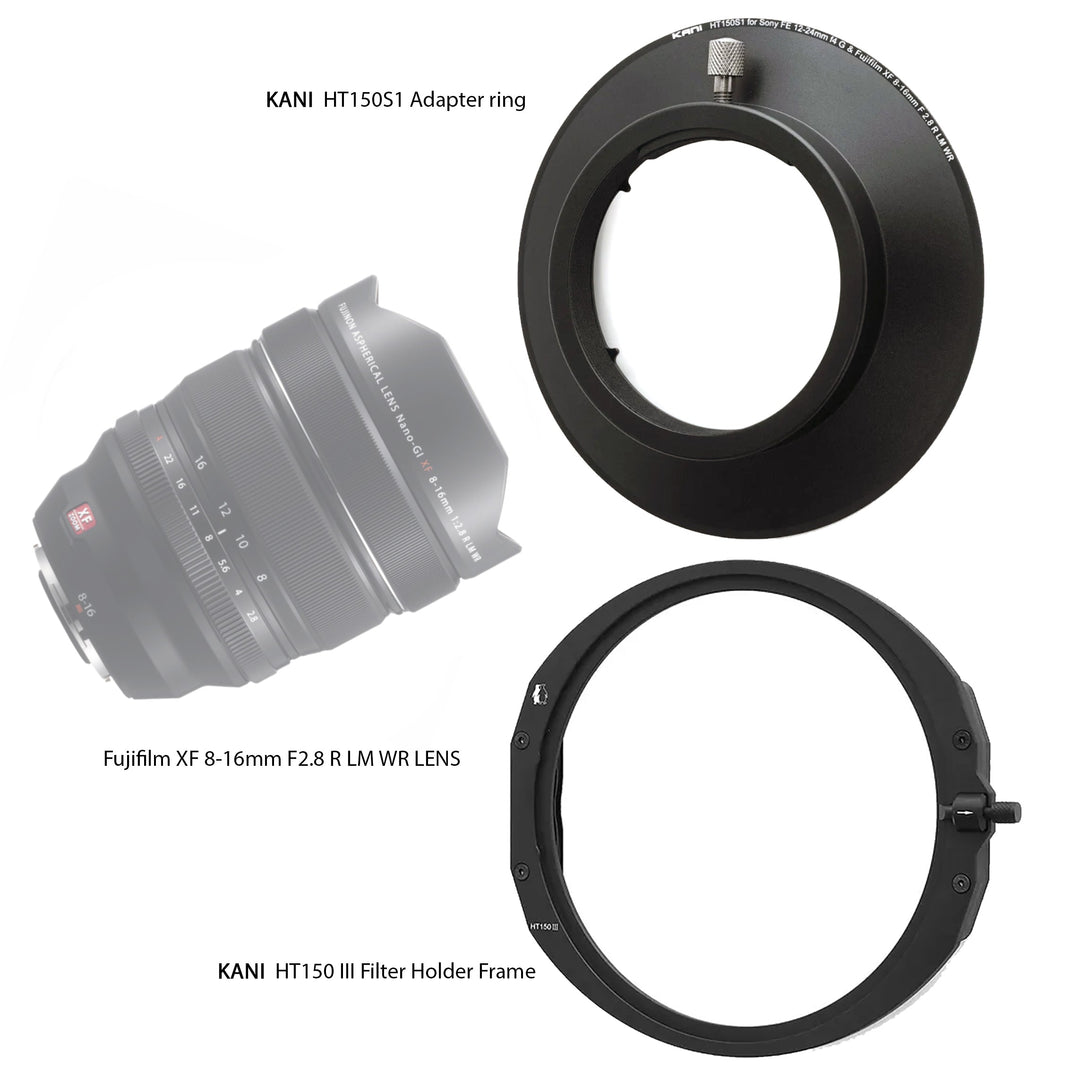 KANI HT150 III Filter Holder for Fujifilm XF 8-16mm f2.8 R LM WR & Sony FE 12-24mm f4 G