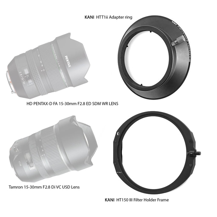 KANI HT150 III Filter Holder for TAMRON SP 15-30mm F/2.8 & PENTAX HD DFA 15-30mmF2.8